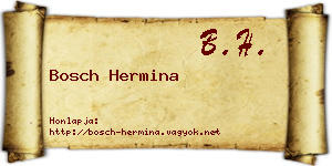 Bosch Hermina névjegykártya